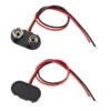 T Type 9V Battery Snap Connector Clip with Lead Wires Holder