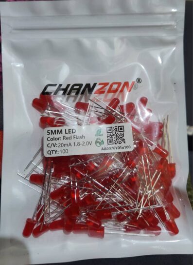 100pcs 5mm LED Diode Red Flash