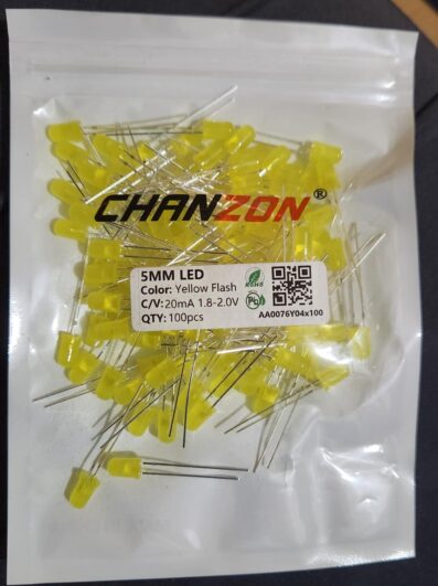 100pcs 5mm LED Diode Yellow Flash